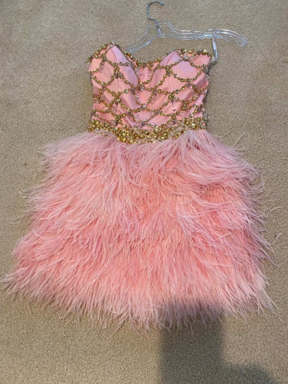 Sherri Hill size 0 feather dress